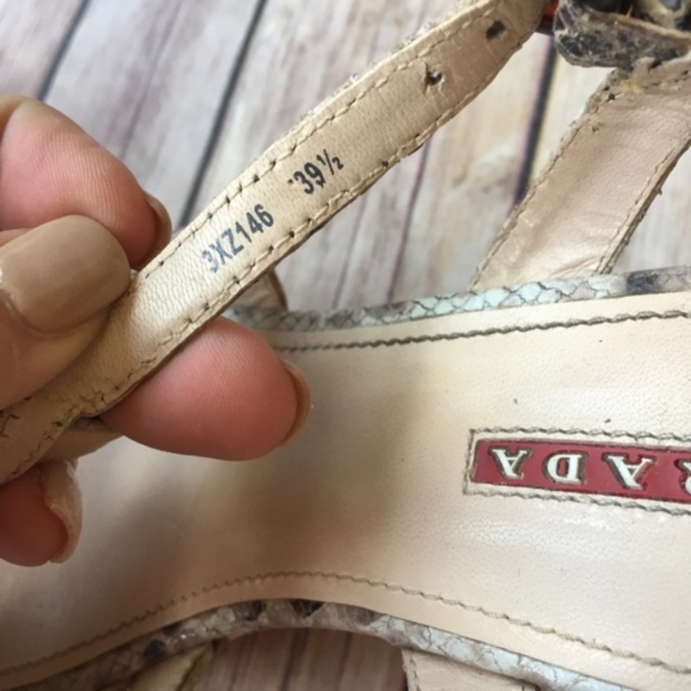 Prada Python Snake Calzature Donna Wedge Sandals - image 4